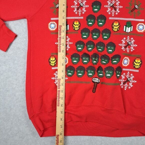 Disney Store Christmas Sweater Mens Medium Marvel Red - Picture 6 of 7